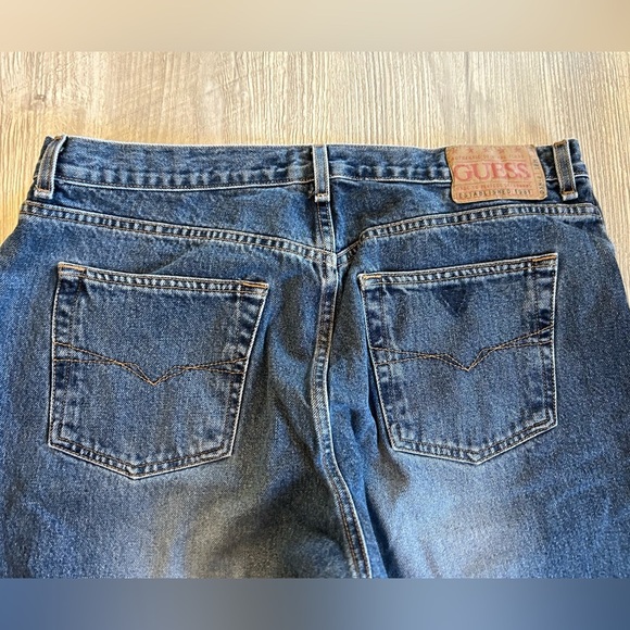 Vintage Guess Jeans 36 x 31 Men’s Jeans Y2K Mexico Barrel Leg Baggy Tapered Fit. - Picture 5 of 13
